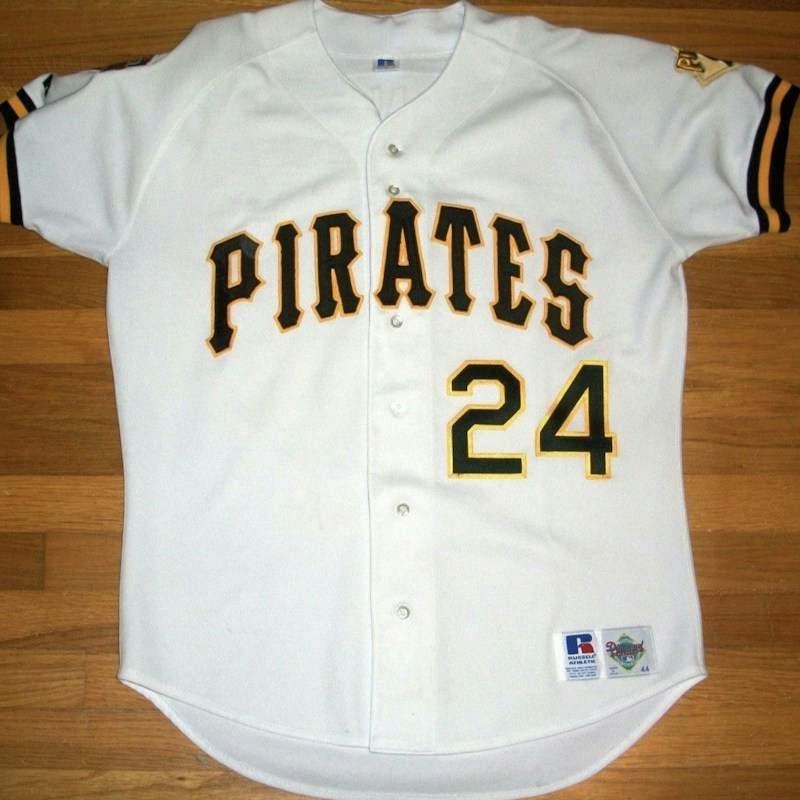Vintage 1992 Pittsburgh Pirates Barry Bonds Authentic Russell Athletic Home Jersey