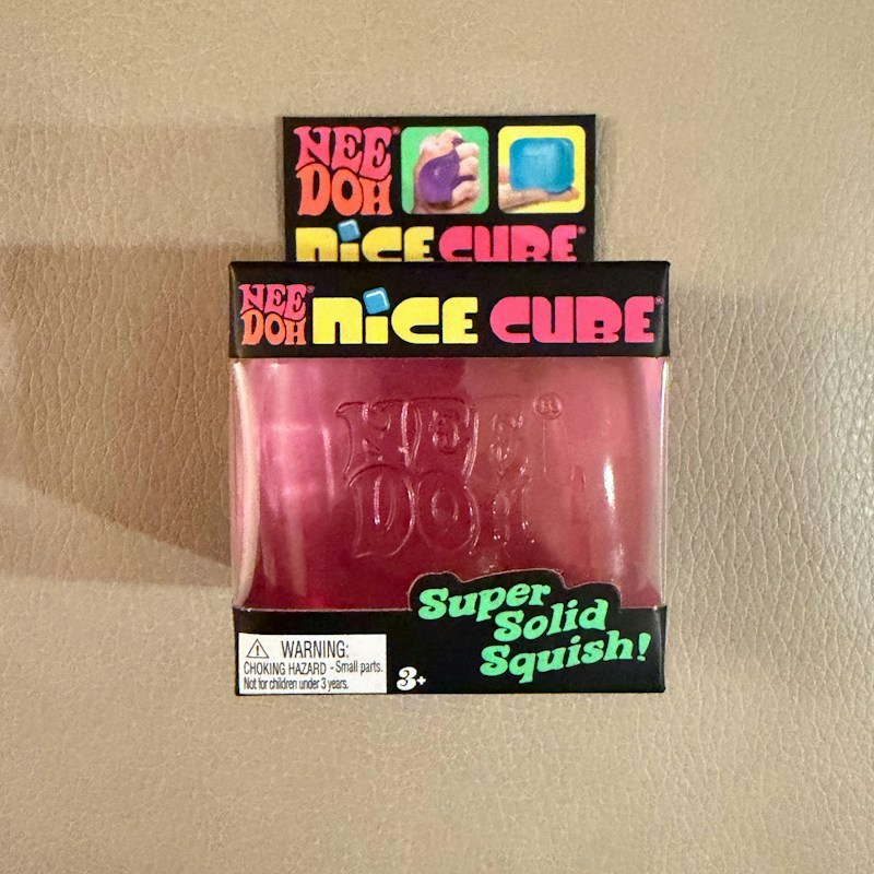 Schylling NeeDoh Nice Cube Fidget Toy Pink