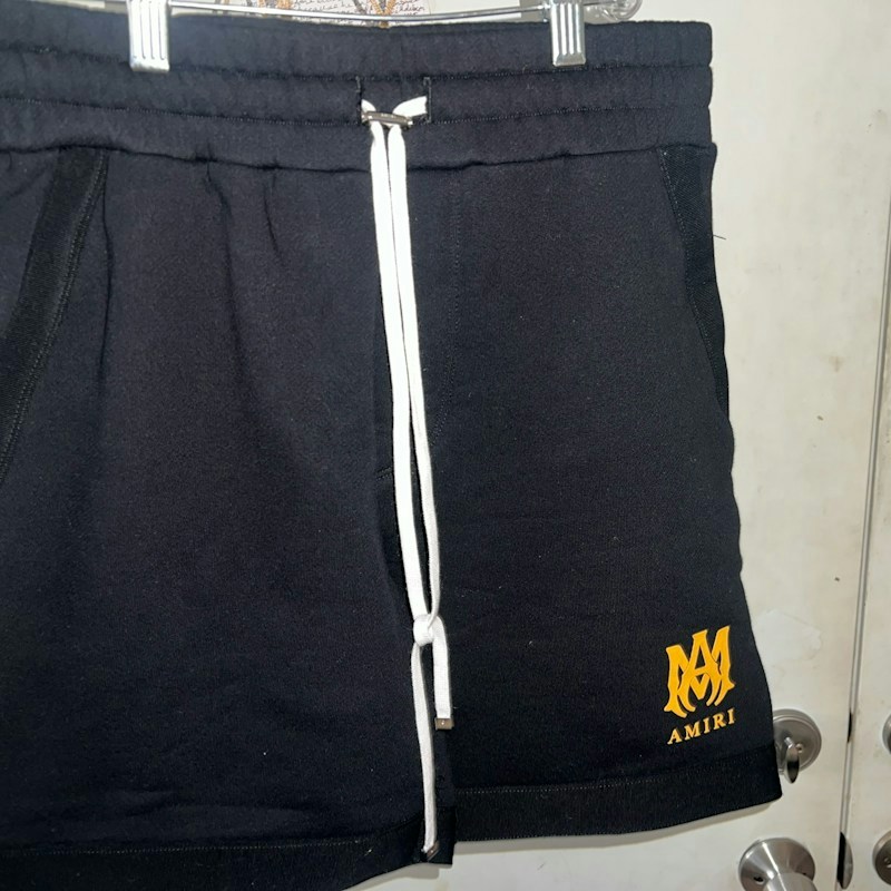 Amiri Monogram Sweat Short Black Gold