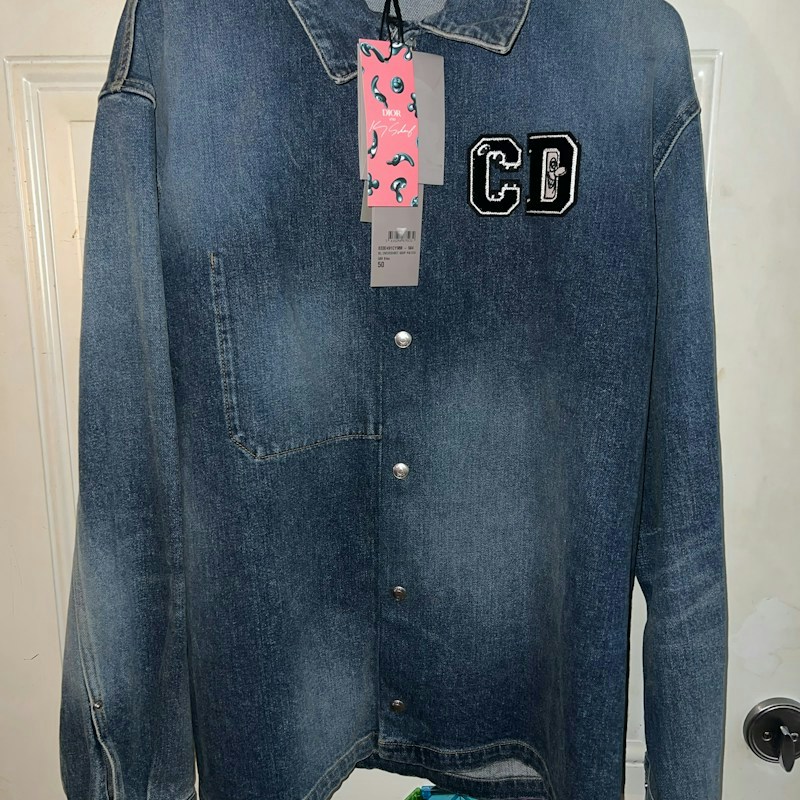 Dior and Kenny Scharf Denim Jacket Blue