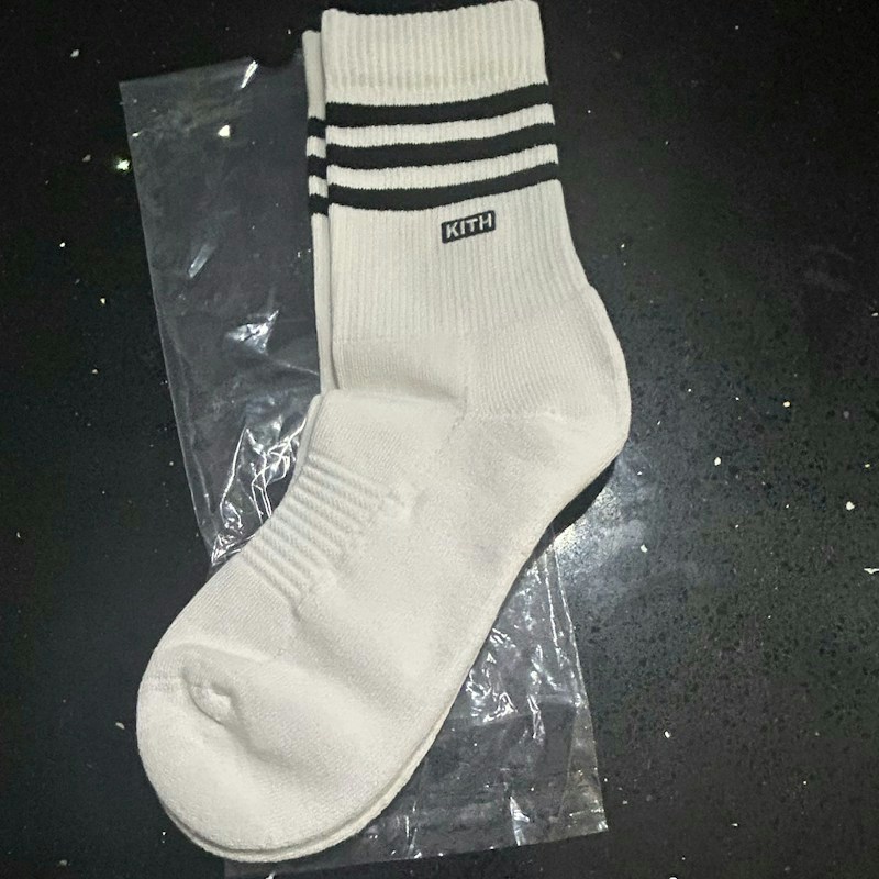 Kith x Adidas Football Socks White Black
