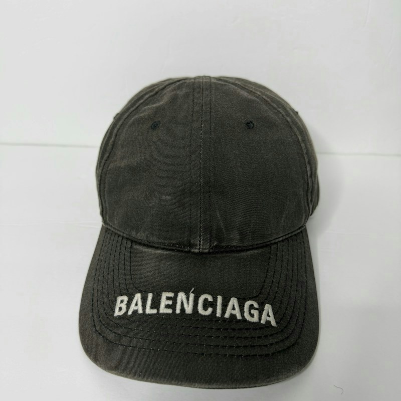 Balenciaga Embroidered Logo Baseball Cap Black