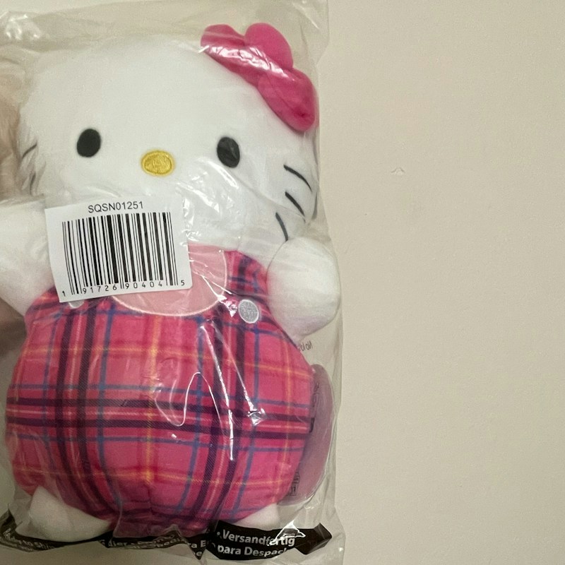 Sanrio Hello Kitty Plush Pink Plaid Outfit