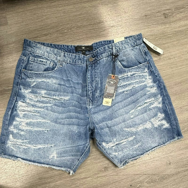 Legacy Edition Distressed Denim Shorts Blue