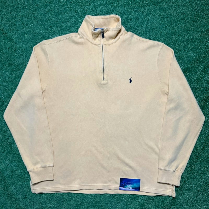Polo Ralph Lauren Quarter-Zip Pullover Sweater Yellow