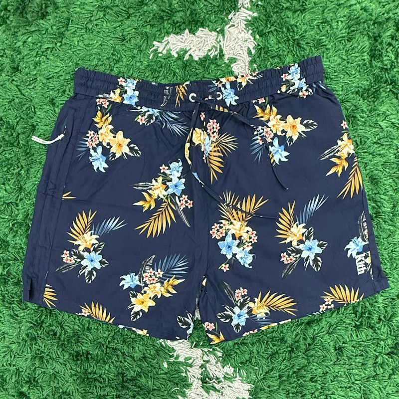 Kith Floral Swim Trunks Navy