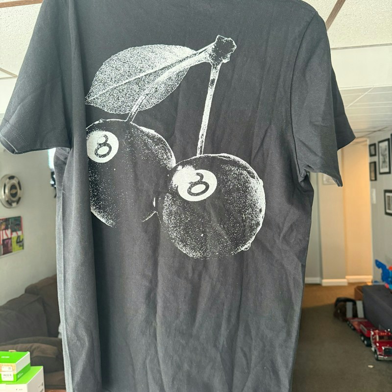 Stussy 8 Ball Cherry T-Shirt Black