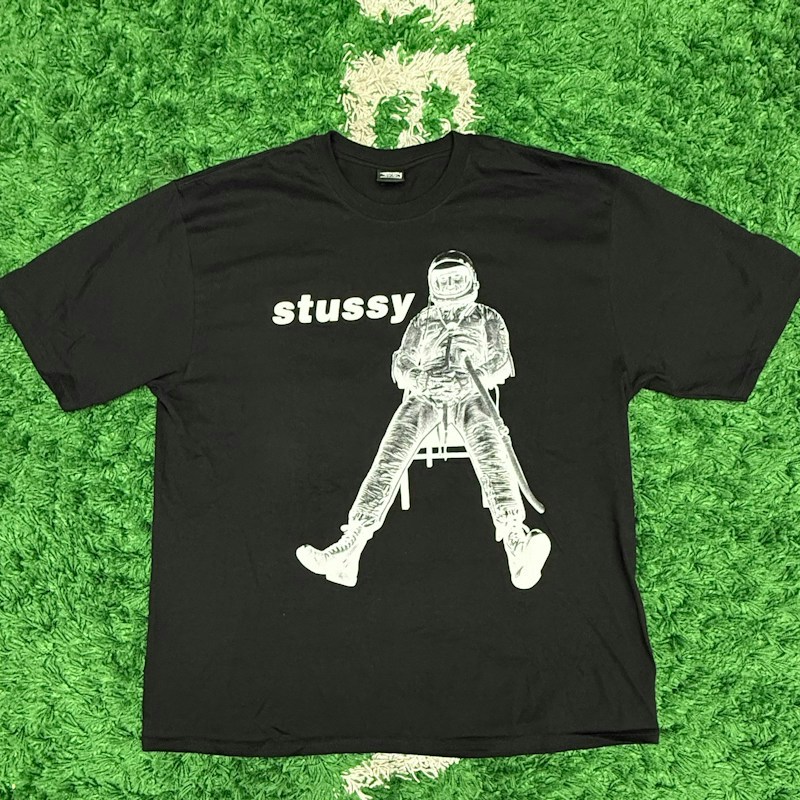Stussy Astronaut Graphic T-Shirt Black