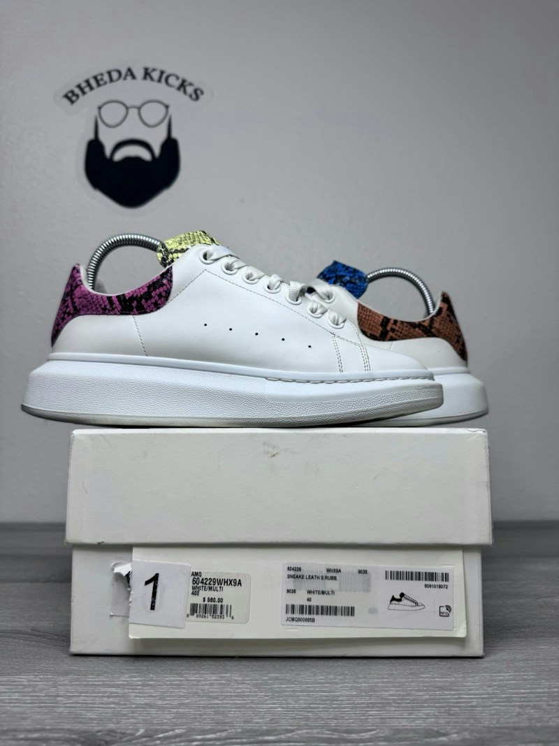 Alexander McQueen Oversized White Multi Snake Print