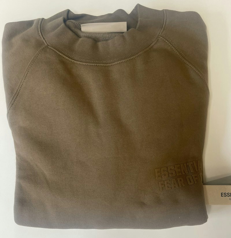 Fear of God Essentials Crewneck Sweatshirt Brown relaxed fit