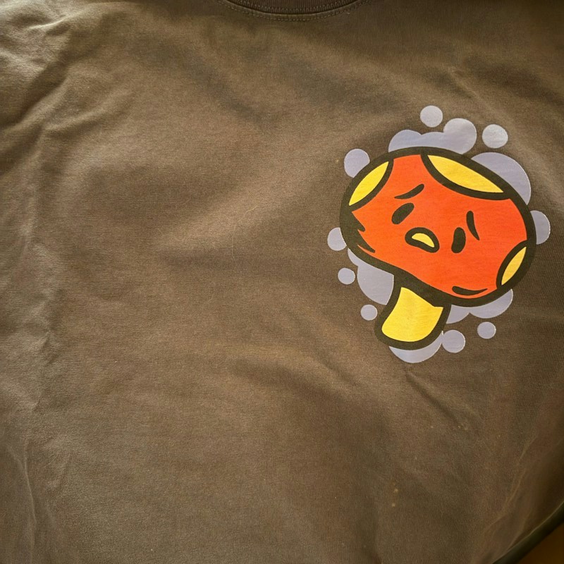 Goonz N Deeze Mushroom Graphic T-Shirt Brown