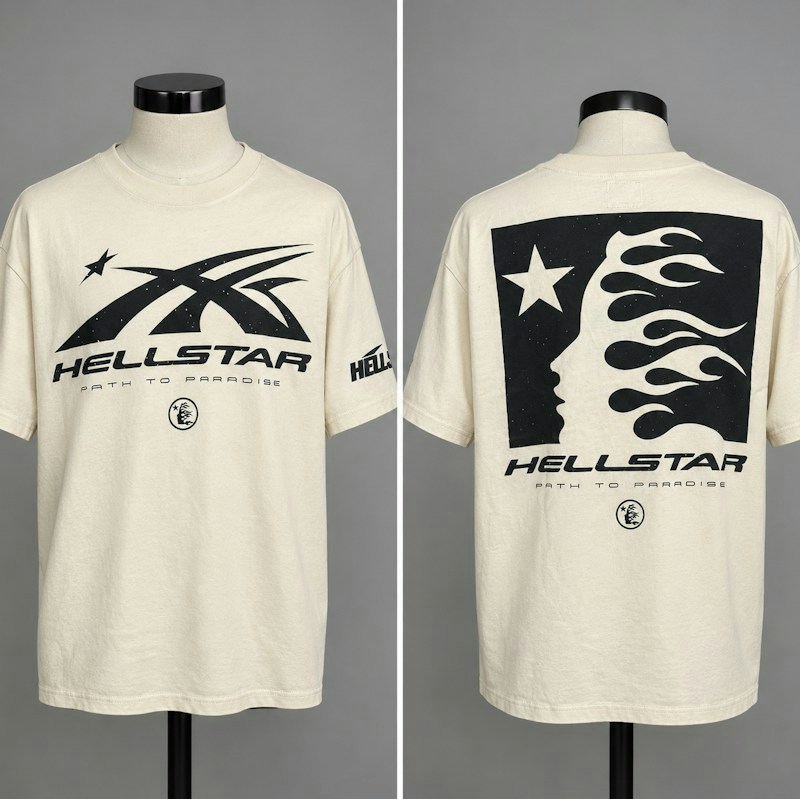 Hellstar Path To Paradise T-Shirt Off White
