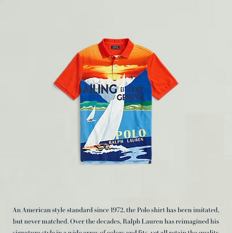 Ralph Lauren Sail Print Polo Shirt Multi