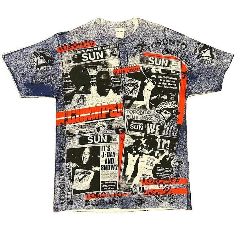 Great Memories by Front Pages Toronto Blue Jays Newspaper T-Shirt Blue