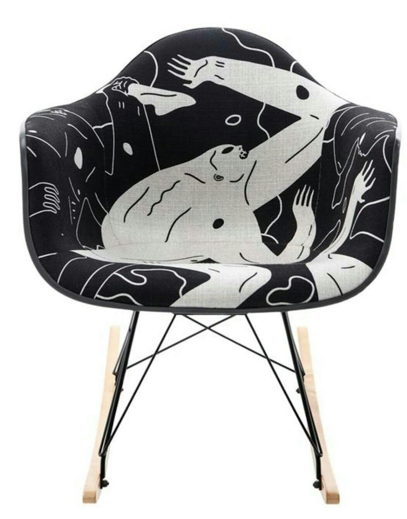 Cleon Peterson x Modernica Upholstered Rocking Chair