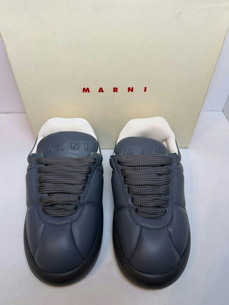 Marni Leather Sneakers Navy
