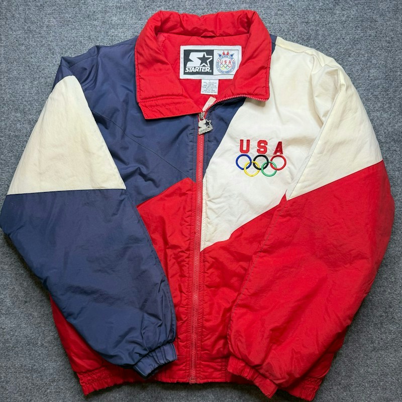 Starter USA Olympic Team Jacket Red White Blue