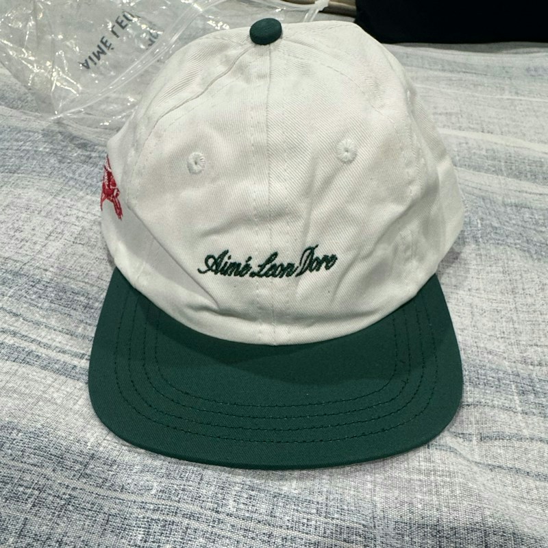Aimé Leon Dore Embroidered Logo Hat White Green