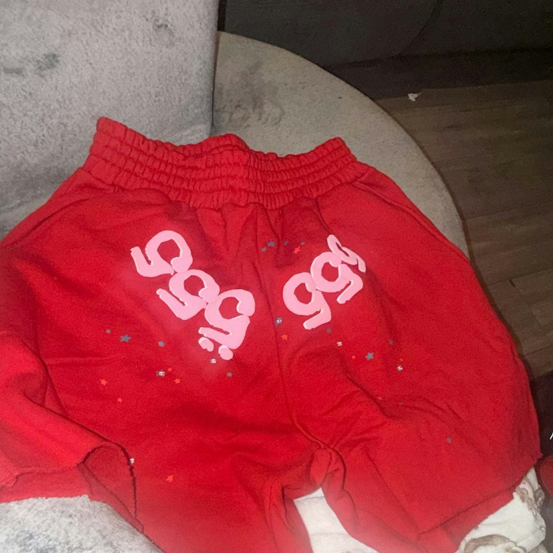 Sp5der Sweat Shorts Red