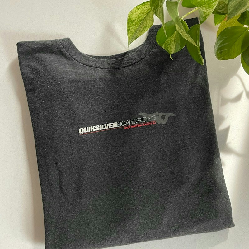 90s Quiksilver Boardriding Long Sleeve T-Shirt Black