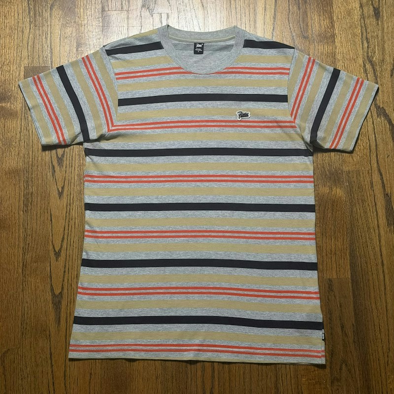 Patta Double Stripe Tee Melange Grey