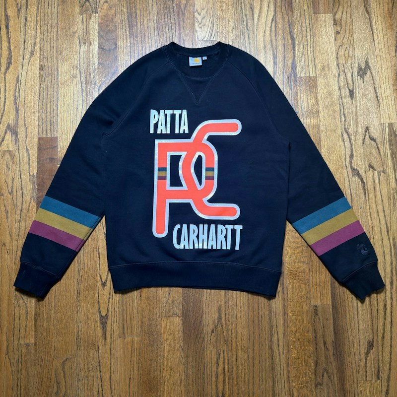 Patta x Carhartt WIP Logo Crewneck Sweatshirt Black
