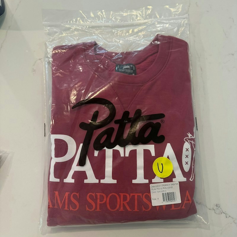 Patta AMS Sportswear Crewneck Sweatshirt Sangria