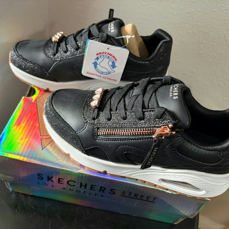 Skechers Uno Gen1 Black Rose Gold (GS)