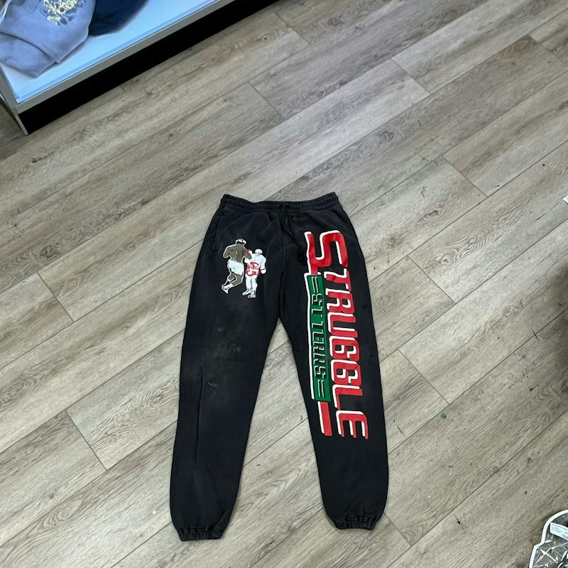 Saint Mxxxxxx x Denim Tears Struggle Sweatpants Black