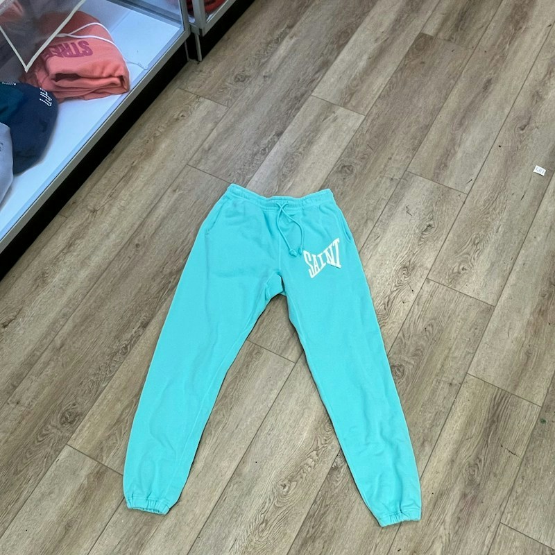 Saint Mxxxxxx Hypnotizer Sweatpants Turquoise