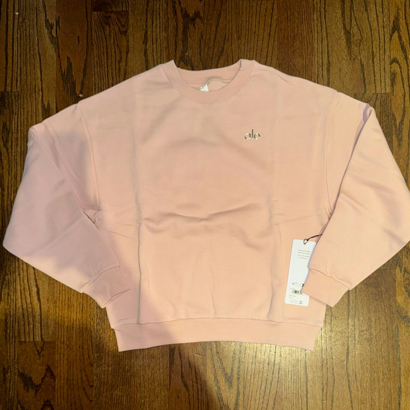 Alo Yoga Accolade Crew Neck Pullover Pink Quartz