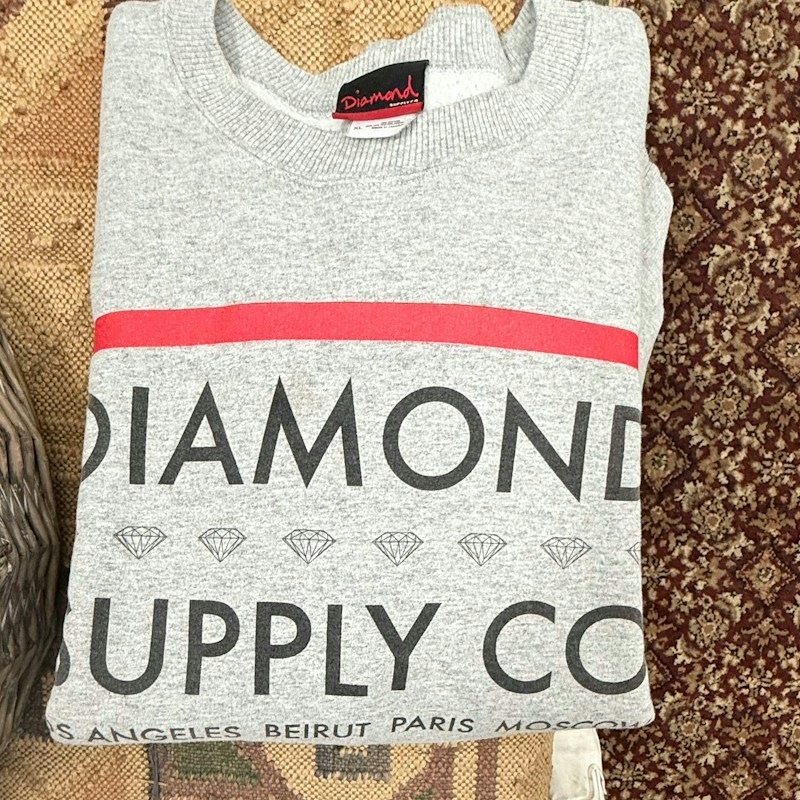 Diamond Supply Co. Pullover Sweatshirt Heather Grey