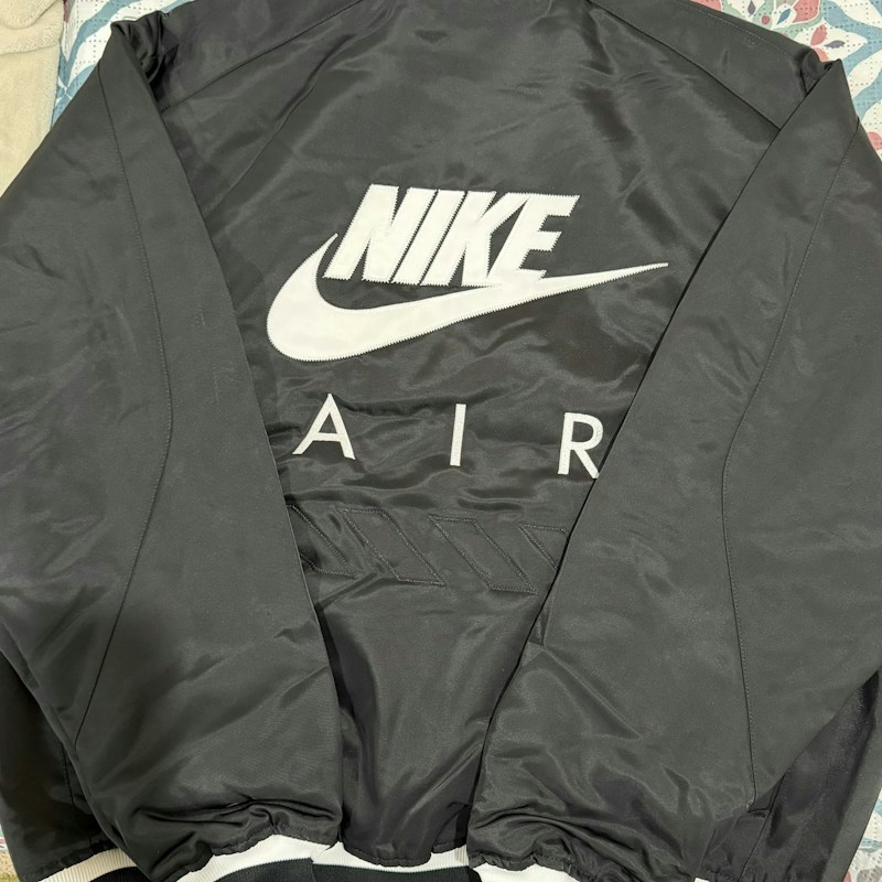 Nike Air Satin Bomber Jacket Black