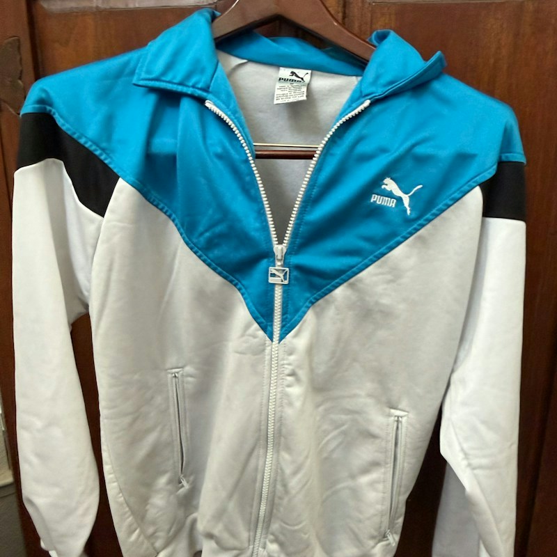 Puma Track Jacket White Blue