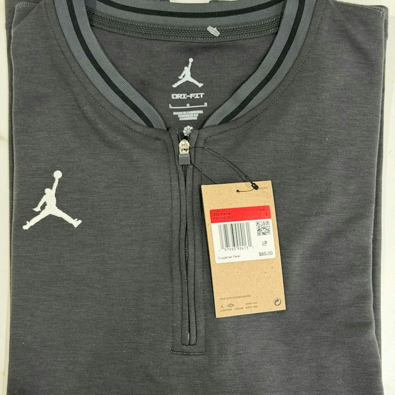 Jordan Women's Dri-FIT Quarter-Zip Top Grey