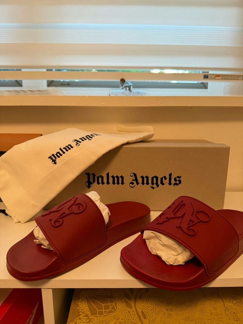 Palm Angels Monogram Pool Slider Bordeaux
