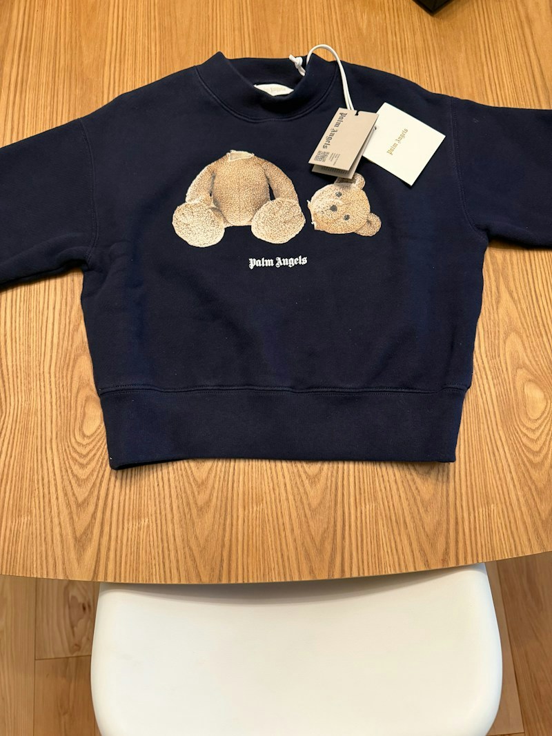 Kid’s Palm Angels Bear Crewneck Navy Blue