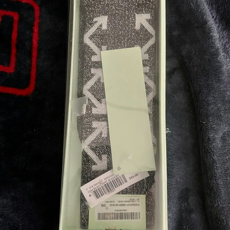 Off-White Lurex Arrows Socks Black Mint