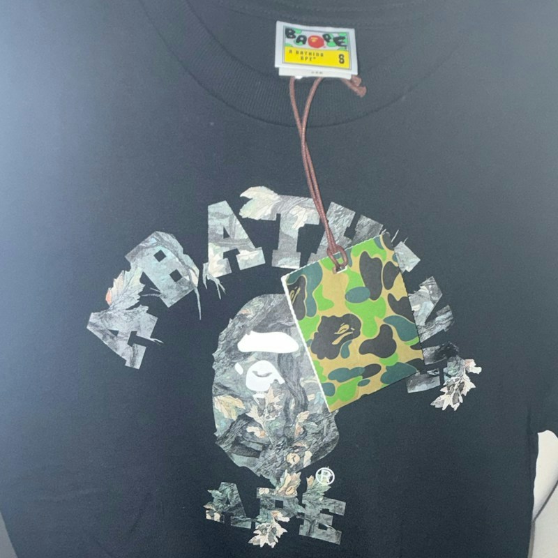 A Bathing Ape Camo Ape Head T-Shirt Black