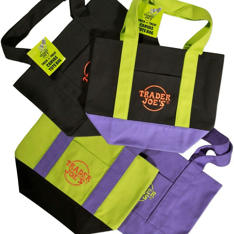 Trader Joe's Trick Or Treat Canvas Tote Bag