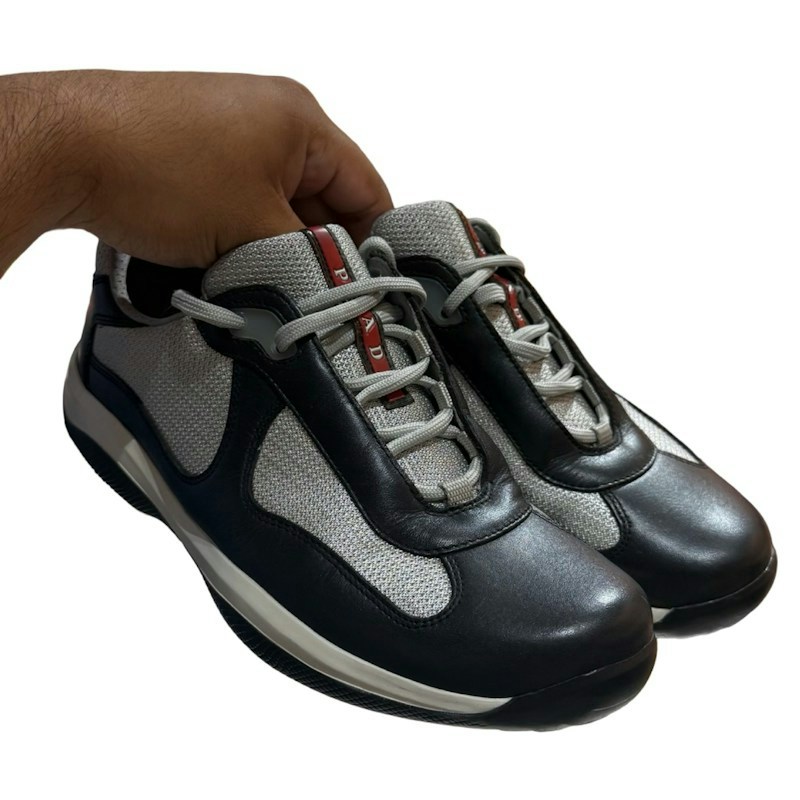 Prada America's Cup Sneaker Black Silver