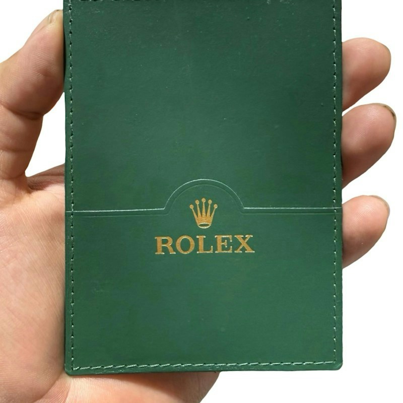 Vintage Rolex Leather Card Holder Green