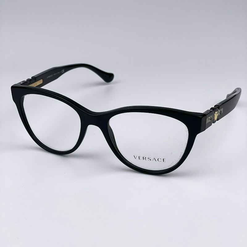 Versace VE3304 GB1 Black Cat Eye Women Eyeglasses