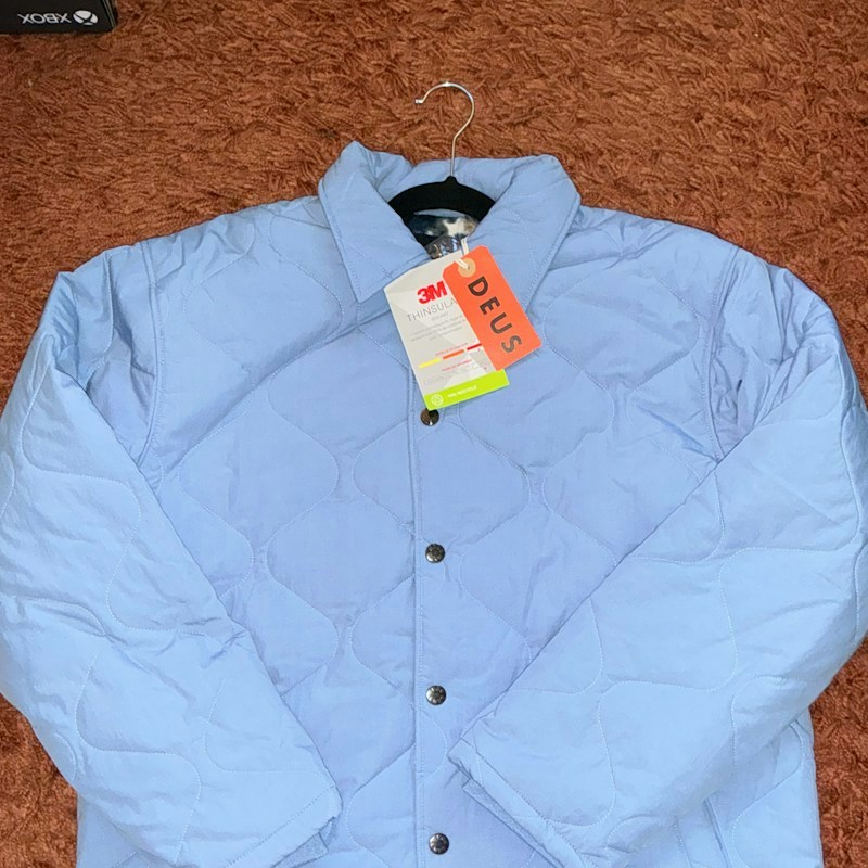 Deus Ex Machina Freddy Quilted Coach Jacket Blue