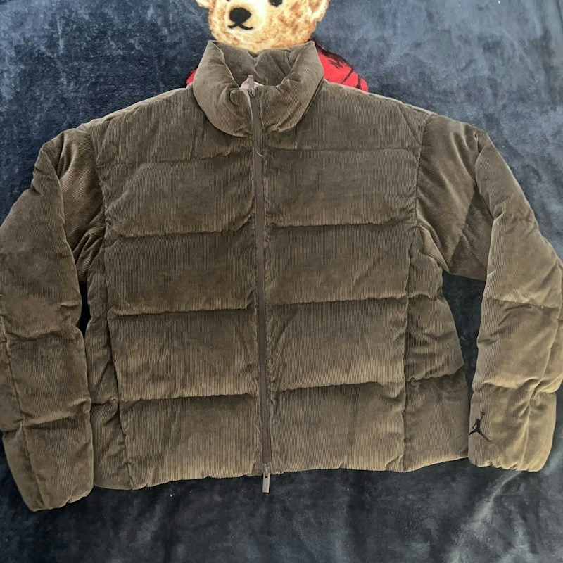Jordan Corduroy Puffer Jacket Brown