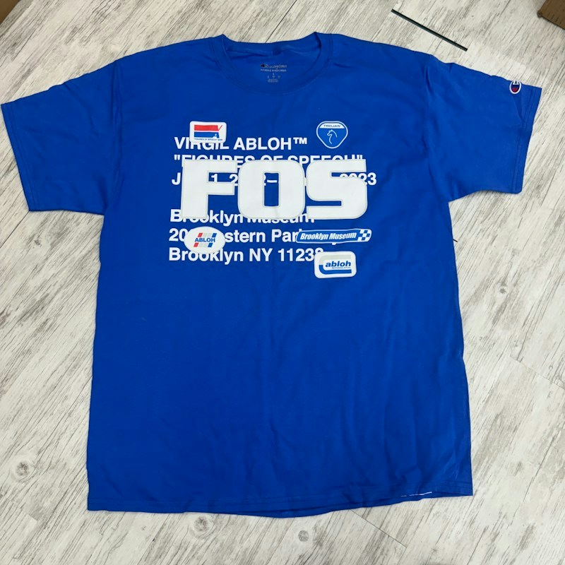 Virgil Abloh Figures of Speech Brooklyn Museum Champion T-Shirt Blue