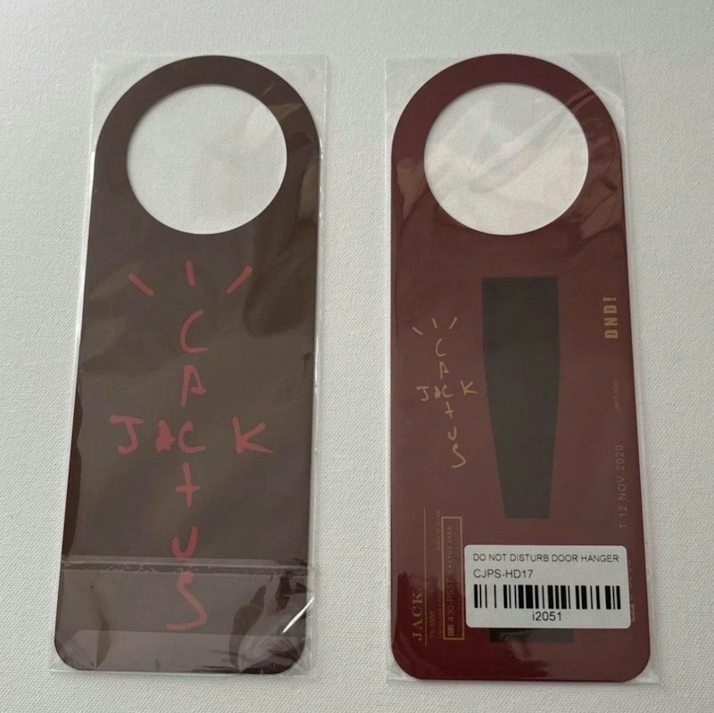 Cactus Jack Do Not Disturb Door Hanger Brown FW20