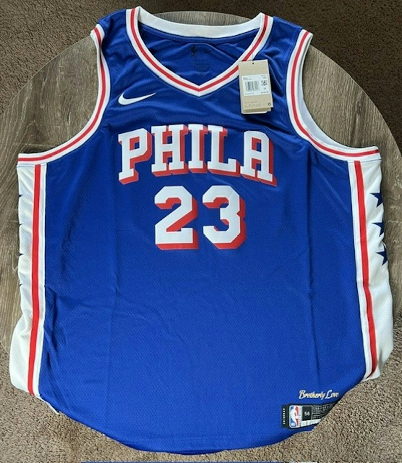 Nike LeBron James Philadelphia 76ers NBA Swingman Jersey - Blue