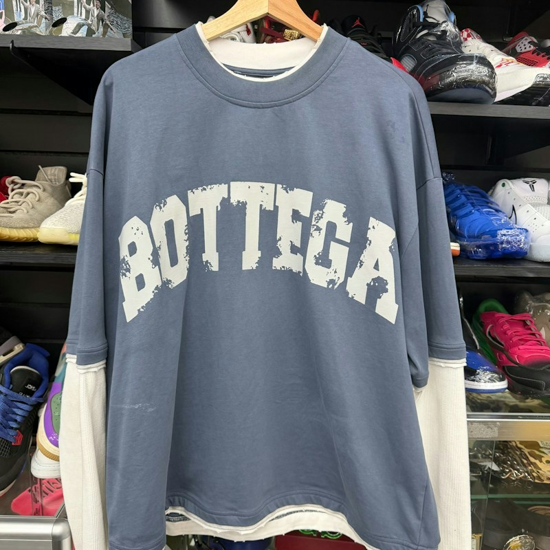 Bottega Desires Desires Not War Layered Shirt Blue
