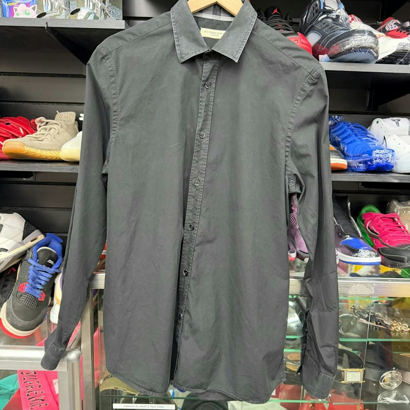 Burberry London Long Sleeve Button Down Shirt Black